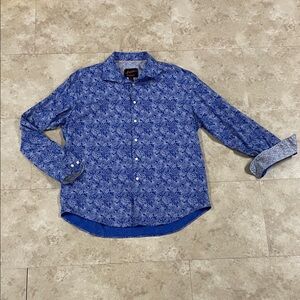 Egara Blue Floral Casual Shirt XL